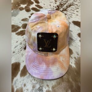 Tie-Dye Cap with Embellished Patch